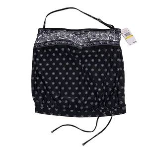 NWT MICHAEL Michael Kors Swim Tankini Top Black Floral